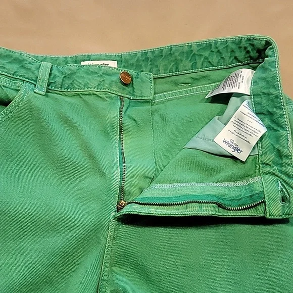 Wrangler Size 32 Green Casey Jones Wide Leg Carpenter Baggy Loose Fit Jeans - Picture 10 of 14